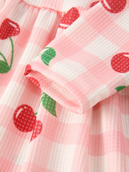 waffle-cherry-girls-long-sleeve-dress Rylee Faith Designs - Sophia's Style-4